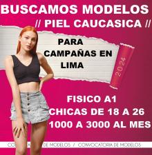 Solicitamos chicas de 18 a 26 para modelaje publicitario en Lima